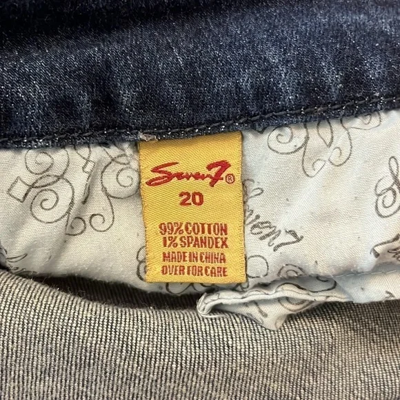 Seven7 Dark Wash Paint Splatter Jeans - Picture 14 of 16